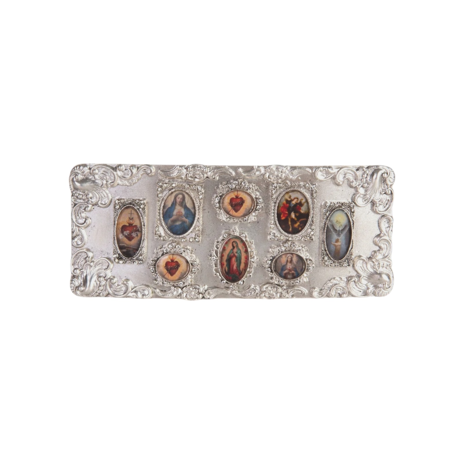 Virgins Saints & Angels Vsa Retablo Framed Buckle In Silver